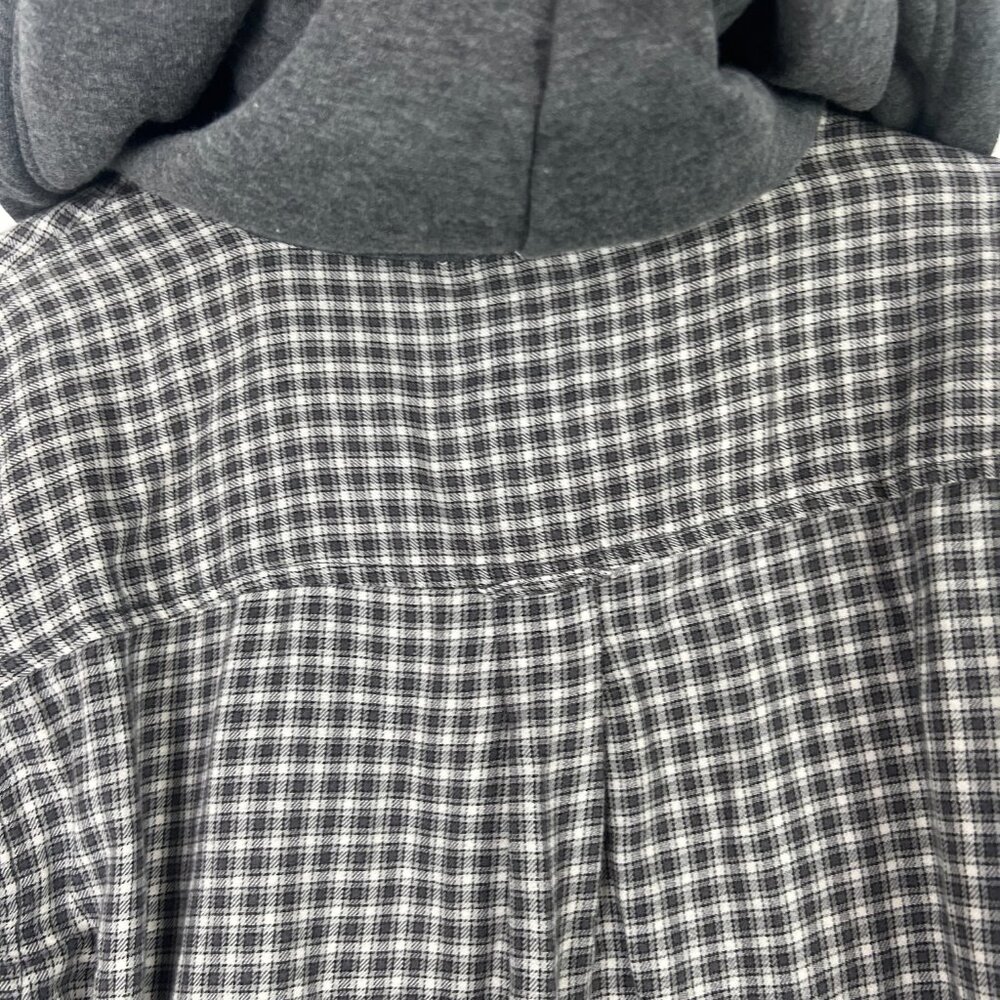 NWT American Eagle Cropped Hooded Flannel Shirt Plaid Size Medium M NEW - Picture 12 of 12